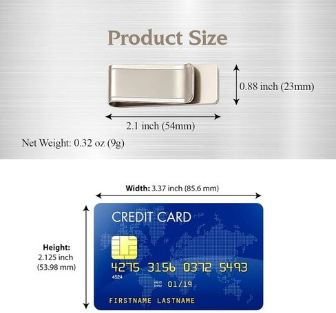 Compact Titanium Wallet & Money Clip – Premium Credit Card Holder and Cash Holder for EDC, Great Gift Idea! Great Christmas Gift, Graduation Gift. Slim Wallet with Money Clip for Cards and Cash in Saudi Arabia