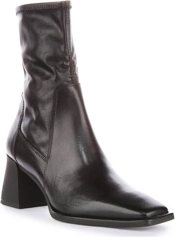 Vagabond Shoemakers Hedda Leather Short Stretch Women’s Booties - Cow Leather Upper - Textile Lining Chocolate EU 37 (US Women's 7) M in Saudi Arabia