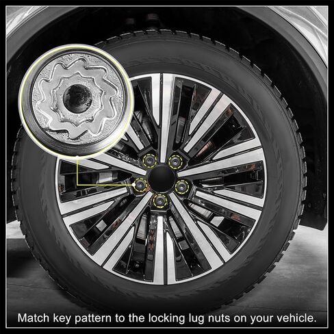 525 Car Wheel Lock Lug Nut Anti Theft Lug Nut Screw Removal Socket Key Wheel Lock for VW Touareg Phaeton Tiguan Durable Material in Kuwait