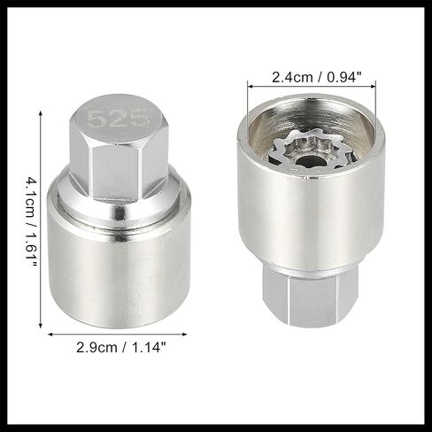 525 Car Wheel Lock Lug Nut Anti Theft Lug Nut Screw Removal Socket Key Wheel Lock for VW Touareg Phaeton Tiguan Durable Material in Kuwait