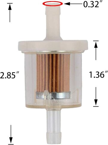 مجموعة من 2، 691035 493629 فلتر الوقود العالمي 40 ميكرون 1/4 يناسب بريجز وستراتون كاواساكي 49019-7001 7-07061 كوهلر 2505007S 2505021S husqvarna أجزاء جزازة العشب (أسود) in Kuwait