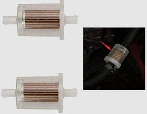 مجموعة من 2، 691035 493629 فلتر الوقود العالمي 40 ميكرون 1/4 يناسب بريجز وستراتون كاواساكي 49019-7001 7-07061 كوهلر 2505007S 2505021S husqvarna أجزاء جزازة العشب (أسود) in Kuwait