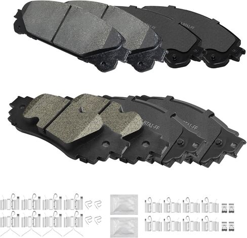 مجموعات وسادات فرامل قرص السيراميك الأمامية والخلفية، تناسب 2016-2022 لكزس RX350، 2018-2022 لكزس RX350L، 2016-2022 لكزس RX450h، 2018-2022 لكزس RX450hL (D1324+D1879) in Kuwait