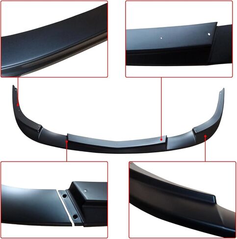 شفة أمامية من CHIESMA تناسب Corvette C6 Z06 ZR1 Grand Sport 2005-2013، ABS Widebody C6 Front Bumper Lip 3PC ملحقات خارجية لمجموعة الجسم (لا تناسب الطراز الأساسي) (أسود غير لامع) in Kuwait