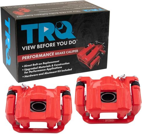 TRQ Performance Rear Driver and Passenger Side Brake Caliper Set Caliper Brackets Hardware Compatible with 11-17 Honda Odyssey in Saudi Arabia