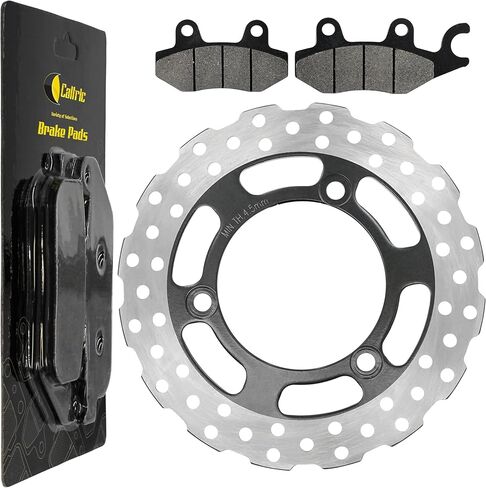 Caltric Rear Brake Disc Rotor with Pad Compatible with Kawasaki Ninja 250R Ex250J 2008 2009 2010 2011 2012 in Saudi Arabia