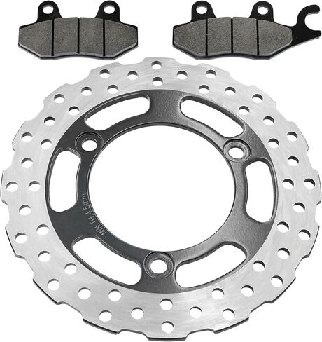 Caltric Rear Brake Disc Rotor with Pad Compatible with Kawasaki Ninja 250R Ex250J 2008 2009 2010 2011 2012 in Saudi Arabia