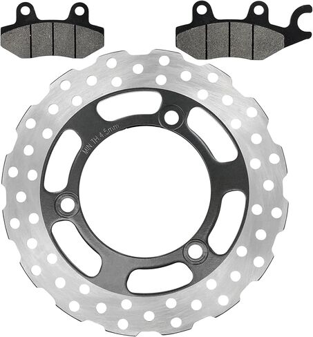 Caltric Rear Brake Disc Rotor with Pad Compatible with Kawasaki Ninja 250R Ex250J 2008 2009 2010 2011 2012 in Saudi Arabia