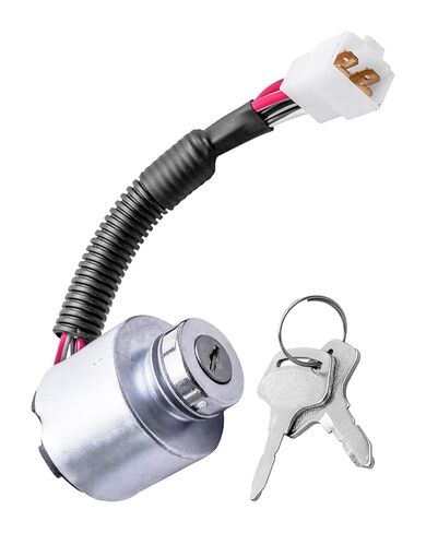 Ignition Switch with 2 Keys 66101-55200 Fit for Kubota Zero Turn Mower Zd18 Bx1500d G2160 Tg1860, Replace 6610155200 66101-55210 6610155210 K2134-62100 K213462100 in Saudi Arabia