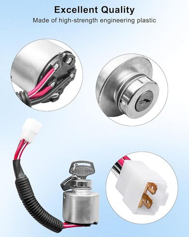 Ignition Switch with 2 Keys 66101-55200 Fit for Kubota Zero Turn Mower Zd18 Bx1500d G2160 Tg1860, Replace 6610155200 66101-55210 6610155210 K2134-62100 K213462100 in Saudi Arabia
