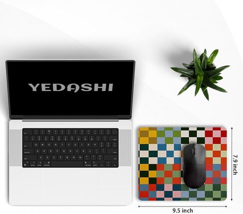 مجموعة لوحة ماوس ملونة مربعة، لوحة ماوس ألعاب غير قابلة للانزلاق مقاس 9.5 × 7.9 بوصة مع قاعدة مطاطية، ملحقات مكتب الكمبيوتر المحمول، 3 عبوات in Kuwait
