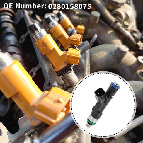 Motoforti 1 Pc No.0280158075 Fuel Injector for Ford F150 XL XLT FX4 2004 5.4L V8 Car Engine Flow Match Fuel Nozzle in Saudi Arabia