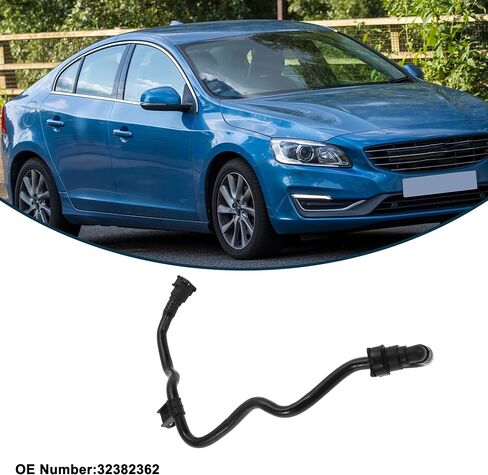 خرطوم سخان المبرد لفولفو S60 T5 T6 2015-2025 No.32382362 خرطوم المبرد المطاطي أسود 1 قطعة in Saudi Arabia