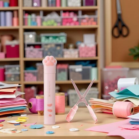 Pink Cat Paw Scissors, Folding Pocket s Multifunctional Craft, Hand Cutters Mini Arts, Crafts and Sewing Scissors in Saudi Arabia
