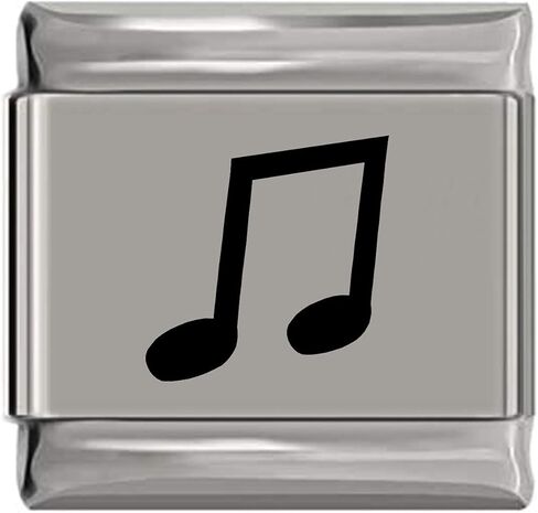 NewCharms Music Note حلية إيطالية محفورة بالليزر (حجم قياسي 9 مم) in Saudi Arabia