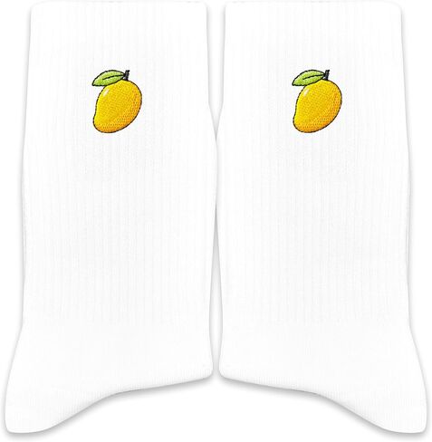 Mango Embroidery Socks, Cute Mango Lover Gifts for Birthday, Summer, Christmas, etc., Gifts for Gardeners and Tropical Fruit Fans, etc.(096) in Kuwait