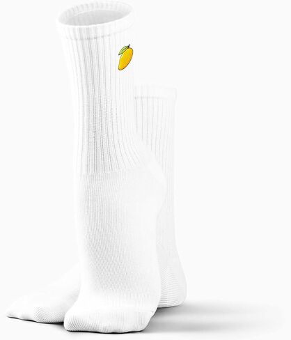 Mango Embroidery Socks, Cute Mango Lover Gifts for Birthday, Summer, Christmas, etc., Gifts for Gardeners and Tropical Fruit Fans, etc.(096) in Kuwait