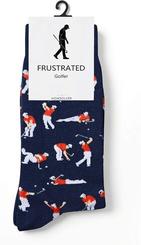 Homsolver Golf Socks for Men, Birthday Fathers Day Christmas Gifts for Men, Funny Angry Golfer Socks for Him,1 Pair per Pack - Size 8-12 in Kuwait