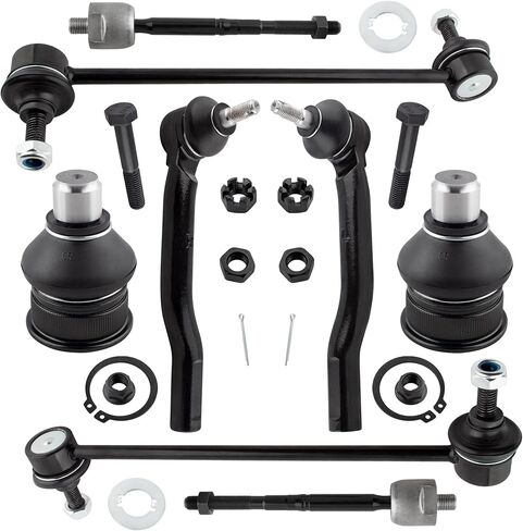 8 قطعة قضبان ربط خارجية أمامية داخلية + مفاصل كروية سفلية + وصلات نهاية شريط مثبت مناسبة لنيسان فيرسا 2007 2008 2009 2010 2011 2012 استبدال # EV800322 K750098 K500051 ES800249 ES800248 in Kuwait