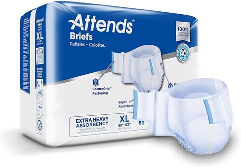 Attends Care Advanced Adult Incontinence Brief M Heavy Absorbency Contoured, DDP20, 24 Ct in Saudi Arabia