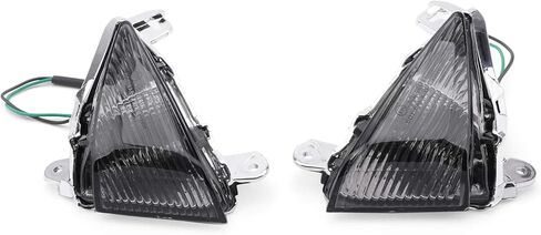 Areyourshop Front Turn Signals For Lens for Kawasaki ZX14R 2006-2010, ZX10R 2006-2007, ZX636/ZX6R 2005-2010, Ninja 650F 2006-2008, Concours 2008-2010 (Smoke) in Saudi Arabia