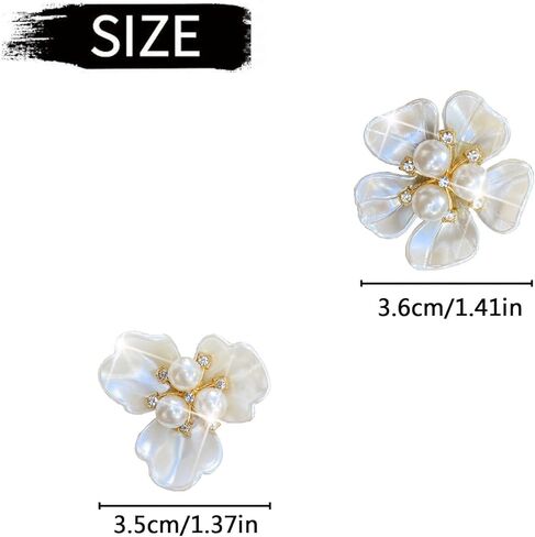 6 Pcs White Seashell Daisy Flower Air Vent Clip Accessories Air Conditioning Outlet Clip Car Air Freshener Dashboard Accessories Charm Car Inter Decor Cute Interior Accessories for Women,Beach Decor in Saudi Arabia