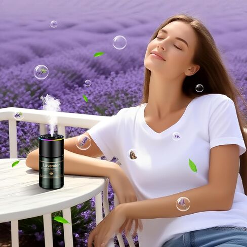 إعادة تعبئة معطر هواء السيارة للرجال والنساء، 6.09 أونصة سائلة / 180 مل - 9 أشهر برائحة زيت اللافندر العطري، زيت عطري مصنوع من مستخلصات نباتية طبيعية، متوافق مع أجهزة توزيع روائح السيارة للمنزل/المكتب in Kuwait
