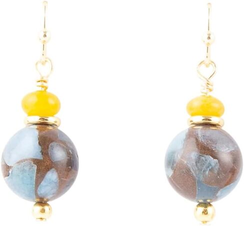 Barse Jewelry Prairie Quartz and Jade Drop Earrings in Kuwait