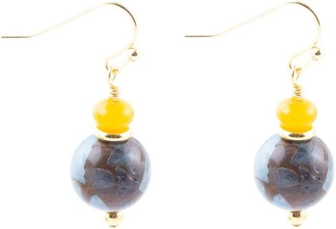 Barse Jewelry Prairie Quartz and Jade Drop Earrings in Kuwait