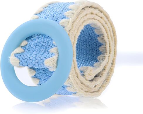 Women Straw Braided Elastic Belt Resin Buckle Ladies Waist Ornament Vegan Belt in Saudi Arabia