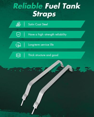 SCITOO Fuel Tank Straps W/ 2PCS ST212 578-212 J5354959 J5356347 J5356651 578212 for Jeep Wrangler [YJ Series] 1987 1988 1989 1990 1991 1992 1993 1994 1995 [OHV 6Cyl 2.5L 4.0L 4.2L] in Saudi Arabia