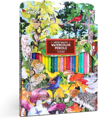 eeBoo Piece & Love: Tidepool Watercolor Pencils - 24 Count - Adults Artist Quality Pencils, Arts & Crafts in Kuwait