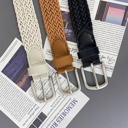 Women's Belt Retro Simple Decoration Multi-color Waxed Rope Woven Casual Pants Jeans Belt Classic Waist Belt in Saudi Arabia