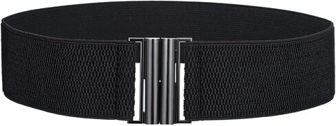 Wide Elastic Belts for Women, Black Elastic Belt Cinch Belt, Stretchy Vintage Waist Corset Belts for Dress in Kuwait