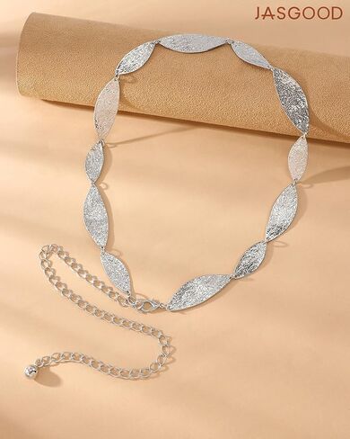 JASGOOD Metal Chain Belt for Women Cowgirl Western Belts Boho Concho Belts for Dresses Jeans Concert Outfit in Saudi Arabia