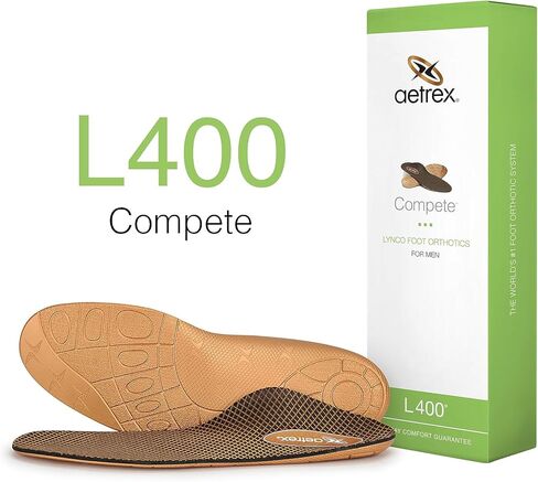 حشوات دعم قوس القدم للرجال من Aetrex L400 - نعال داخلية ممتصة للصدمات لتخفيف التهاب اللفافة الأخمصية للرجال للمشي والتدريبات والدعم طوال اليوم in Saudi Arabia