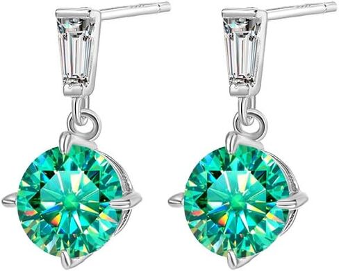 1ct Moissanite Drop Earrings for Women - Laboratory Diamond Earrings Jewelry S925 Silver Eternal Gift in Saudi Arabia