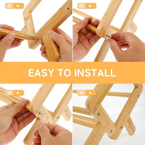 رف الكتب المكتبي من الخيزران منظم تخزين الكتب الكبيرة رفوف حامل المجلات للمنزل والمكتب وغرفة النوم وخزانة الكتب المائلة للكتب والأقراص المضغوطة والملفات وعرض المجلات هدية العودة إلى المدرسة in Kuwait