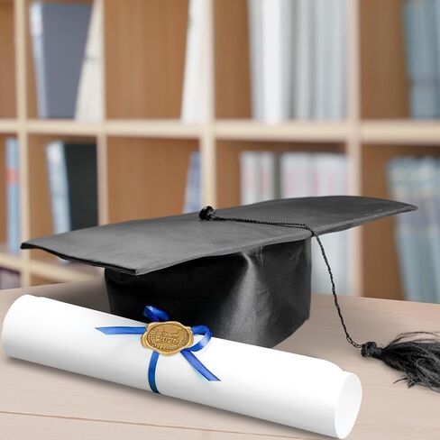 Whaline 50 قطعة تخرج 2026 ملصقات ختم الشمع ملصقات ختم مغلف ذهبية ثلاثية الأبعاد قبعة تخرج ذاتية اللصق شارات منقوشة للتهاني غراد DIY بطاقة دعوة تحية in Saudi Arabia