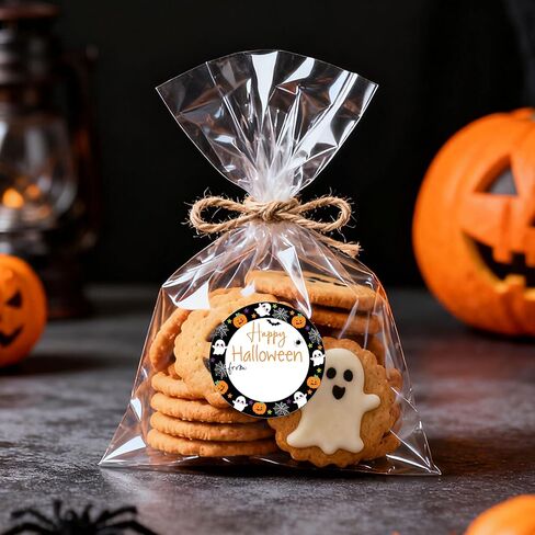 120Pcs Happy Halloween from Stickers, 2 Inch Round Self Adhesive Halloween Stickers Label for Envelope Seals Gift Bags in Kuwait