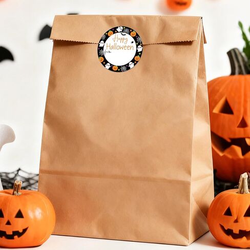 120Pcs Happy Halloween from Stickers, 2 Inch Round Self Adhesive Halloween Stickers Label for Envelope Seals Gift Bags in Kuwait