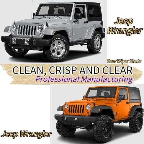 Rear Wiper Blade for Jeep Wrangler 2007-2018 2017 2016 2015 2014 2013 2012 2011 2010 2009 2008 | Exact Fit Rubicon Sahara Sport S Unlimited X Models | OEM Replacement Rear Back Windshield Wiper Blade in Saudi Arabia