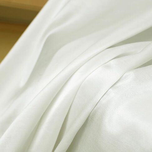 12 Momme Soft Silk Cotton Fabric Scarf Pajamas Fashion Silk Satin Lining Fabric Sewing Material White Natural Silk Satin Fabric 100cm*140cm (2 Meters) in Saudi Arabia