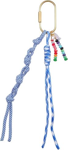 Beads paracord keychain - Blue Rope Fish Bag Charm for Keys, Backpacks, Purses & Bags Durable Decorative Charms in Saudi Arabia