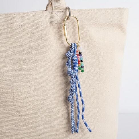 Beads paracord keychain - Blue Rope Fish Bag Charm for Keys, Backpacks, Purses & Bags Durable Decorative Charms in Saudi Arabia