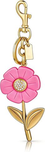 Daisy Bag Charm Daisy Keychain Flower Keychain Purse Charms Valentines Day Gift for Women Gold Tone Alloy Clip Charm in Kuwait