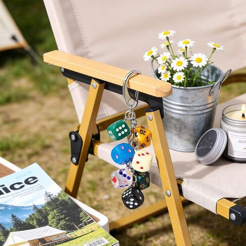 ASIJUNTYECHO Dice Keychain Lucky Handbag Bag Colorful Key Chain Purse Handbag Wallet Accessories Y2k Keychain for Women Men in Kuwait