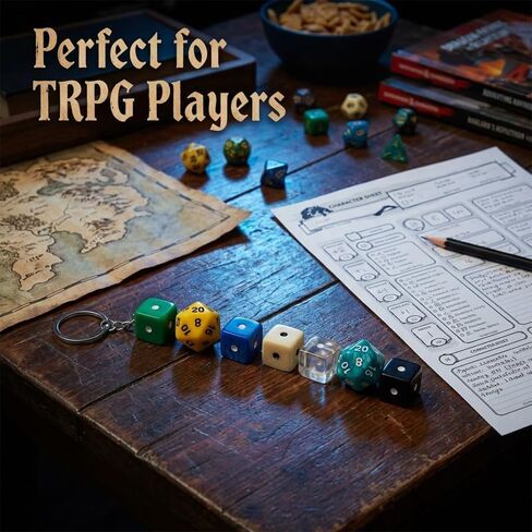 ASIJUNTYECHO Dice Keychain Lucky Handbag Bag Colorful Key Chain Purse Handbag Wallet Accessories Y2k Keychain for Women Men in Kuwait