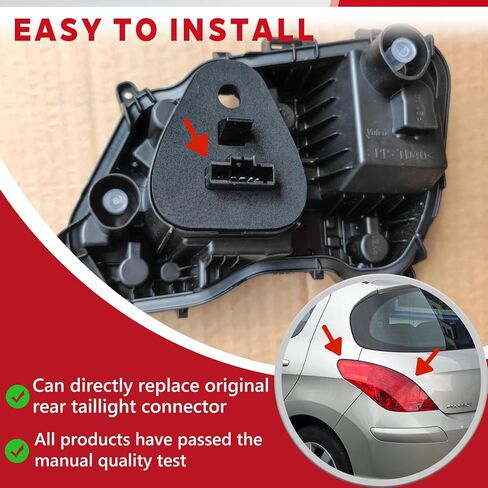 Taillight Wiring Harness Connector Pigtail for Peugeot 206 207 301 307 308 508 1007 Citroen C2 C3 C4 C5 DS3 Dacia Logan MCV Dokker Duster Replace #1606248780 in Kuwait