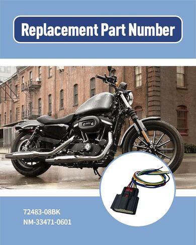 موصل قابس محرك التحكم في الجسم من Moryzian ذو 6 دبابيس مناسب لـ Harley Davidson FLHR FLSTC FLHT Road King Electra Glide Softail Street 2008-2017، استبدل 72483-08BK NM-33471-0601 in Saudi Arabia
